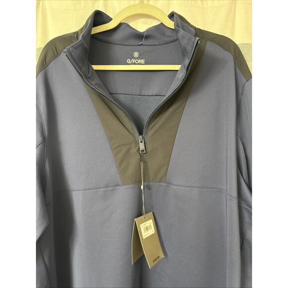 NWT G Fore G4 1/4 Zip Pullover Shirt Mens Size XXL Navy Long Sleeve Shacket - Picture 4 of 12